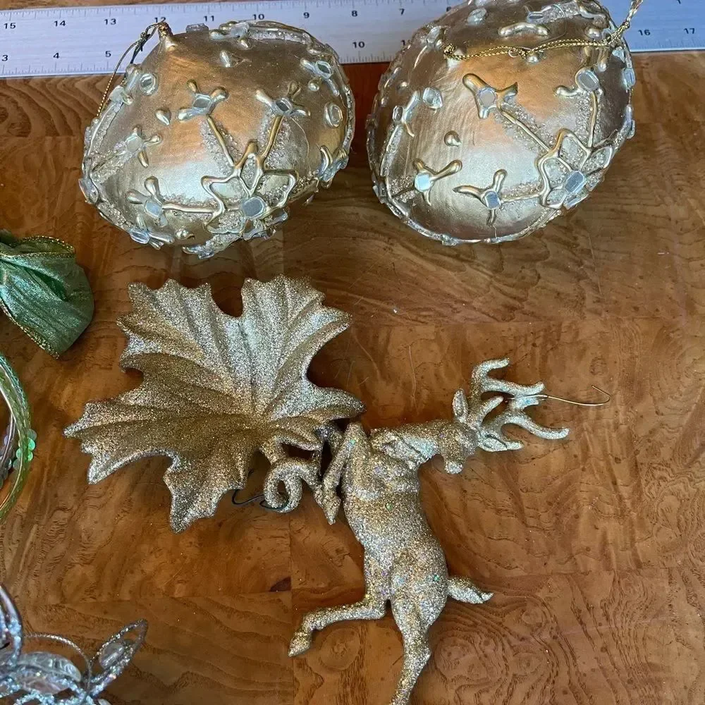 1 GOLDEN Leaping Reindeer Ornament!